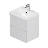M90FHX0502WG Gem База под раковину AM.PM, подвесная, 50 см, 2 ящика push-to-open, белый, глянец