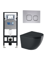 Комплект инсталляции с унитазом Weltwasser AMBERG 506 + MERZBACH 043 GL-BL + AMBERG RD-CR