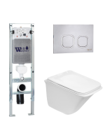 Комплект инсталляции с унитазом Weltwasser AMBERG 350 ST + ROTBACH 004 GL-WT + AMBERG RD-MT CR