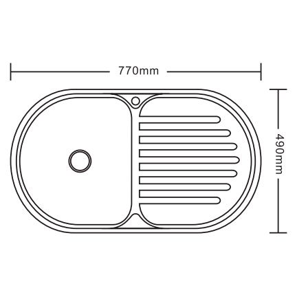 Кухонная мойка Ledeme L67749-L 49x77 декор