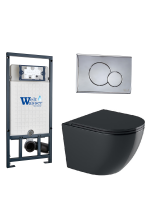 Комплект инсталляции с унитазом Weltwasser MARBERG 507 + MERZBACH 043 GL-BL + MAR 507 RD-CR
