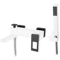 Смеситель Boheme Q 143-WB для ванны с душем, white black