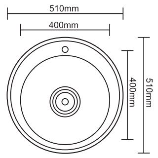 Кухонная мойка Ledeme L85151-6 51x51 глянцевая