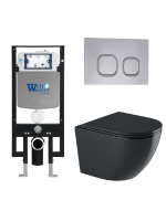 Комплект инсталляции с унитазом Weltwasser AMBERG 497 + MERZBACH 043 GL-BL + AMBERG RD-CR