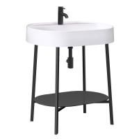 Тумба под умывальник Belux напольная Эвора 75, Черный матовый