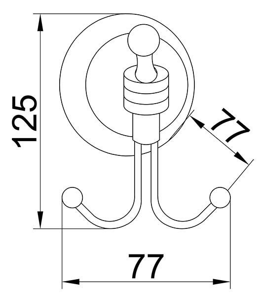 Двойной крючок Boheme Hermitage 10325 Бронза