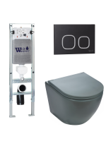 Комплект инсталляции с унитазом Weltwasser AMBERG 350 ST + MERZBACH 043 MT-GR + AMBERG RD-BL