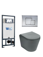 Комплект инсталляции с унитазом Weltwasser MARBERG 507 + SALZBACH 043 MT-GR + MAR 507 SE-CR