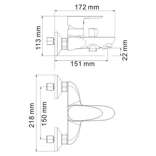 Смеситель для ванны WasserKraft 3501