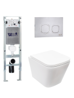 Комплект инсталляции с унитазом Weltwasser AMBERG 350 ST + GELBACH 043 MT-WT + AMBERG RD-MT CR