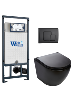 Комплект инсталляции с унитазом Weltwasser MARBERG 507 + MERZBACH 043 MT-BL + MAR 507 SE MT-BL