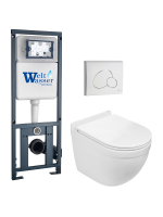 Комплект инсталляции с унитазом Weltwasser MARBERG 410 + HEIMBACH 043 GL-WT + MAR 410 RD GL-WT
