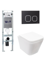 Комплект инсталляции с унитазом Weltwasser AMBERG 350 ST + GELBACH 043 MT-WT + AMBERG RD-BL