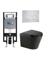 Комплект инсталляции с унитазом Weltwasser AMBERG 497 + SALZBACH 043 GL-BL + AMBERG RD-MT CR