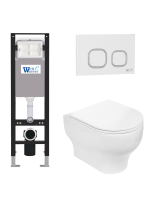 Комплект инсталляции с унитазом Weltwasser AMBERG 350 + ERLENBACH 004 GL-WT + AMBERG RD-WT