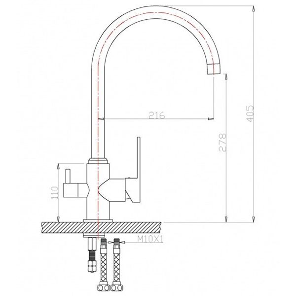 Смеситель для мойки ZorG ZR 317 YF-33