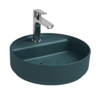 Раковина накладная ISVEA Infinity 42 круглая ?42см, цвет изумрудный матовый 10NF65042SV-2P