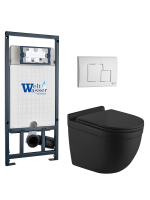 Комплект инсталляции с унитазом Weltwasser MARBERG 507 + HEIMBACH 043 MT-BL + MAR 507 SE GL-WT