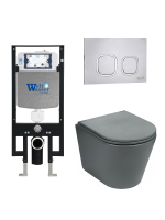 Комплект инсталляции с унитазом Weltwasser AMBERG 497 + SALZBACH 043 MT-GR + AMBERG RD-MT CR