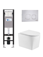 Комплект инсталляции с унитазом Weltwasser AMBERG 350 + NESENBACH 004 GL-WT + AMBERG RD-MT CR