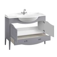 Тумба под умывальник Belux Афины напольный 105-01, железный серый матовый