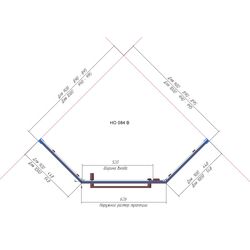 Душевой уголок RGW HO-084 350608499-11 90х90х195 см, хром