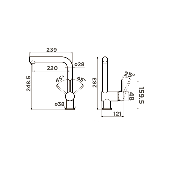 Смеситель для мойки Omoikiri Tanigawa-S-BN 4994241