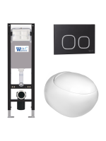 Комплект инсталляции с унитазом Weltwasser AMBERG 350 + JECKENBACH 004 GL-WT + AMBERG RD-BL