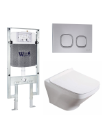 Комплект инсталляции с унитазом Weltwasser AMBERG 497 ST + HOFBACH 041 GL-WT + AMBERG RD-CR