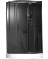 Душевая кабина Timo Premium ILMA Black 902 R  (120*80*222)