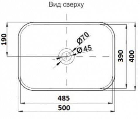 Раковина накладная CeramaLux D1302H011