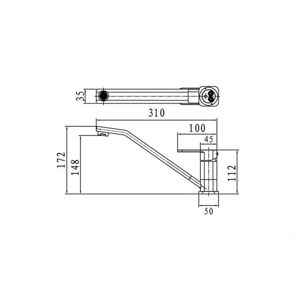 Смеситель для мойки ZorG INOX SZR 100 DITO