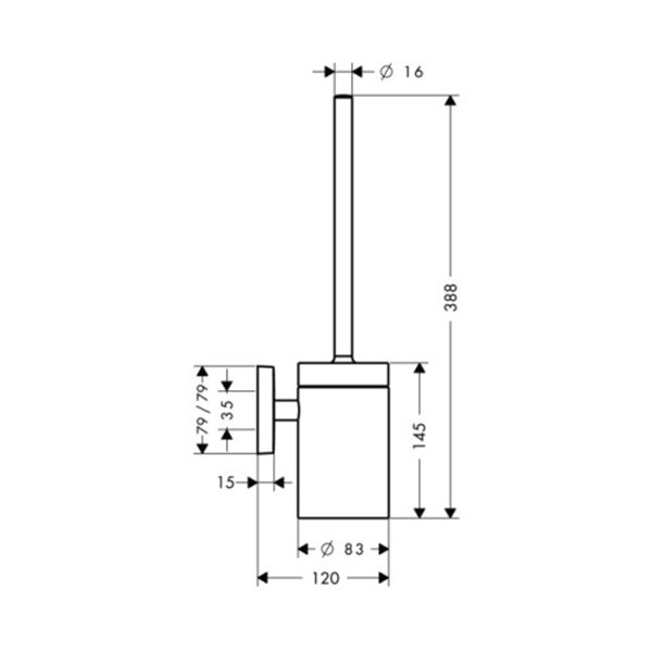 Ершик Hansgrohe PuraVida 41505000 хром