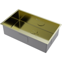 Кухонная мойка Omoikiri Taki 74-U/IF-LG нерж. сталь/светлое золото 4993499