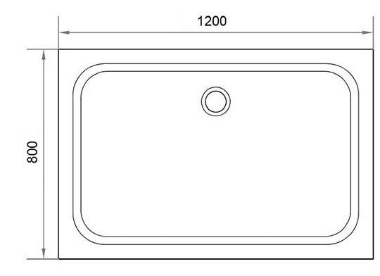 Душевой поддон AQUABATH ATLAS ABR-120.8 (прямоугольный, 120x80, белый, акрил, с сифоном)