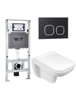 Унитаз с инсталляцией WeltWasser AMBERG 506 ST + KEHLBACH 004 GL-WT + AMBERG RD-BL