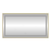 Зеркало с подсветкой LED Fixsen FX-2120G прямоугольное 120х80 см, золотой сатин