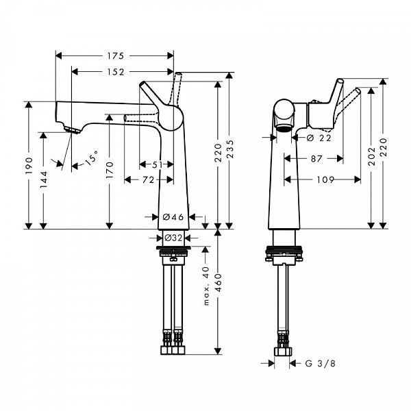 Смеситель для умывальника Hansgrohe Talis S 72114000