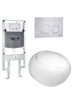 Комплект инсталляции с унитазом Weltwasser AMBERG 497 ST + JECKENBACH 004 GL-WT + AMBERG RD-MT CR