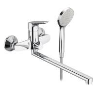 779500001 Jupiter, Смеситель для ванны и душа AM.PM с универсальным изливом и душевым комплектом, хром
