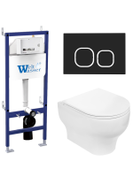 Комплект инсталляции с унитазом Weltwasser BAMBERG 460 + ERLENBACH 004 GL-WT + BAMBERG BL