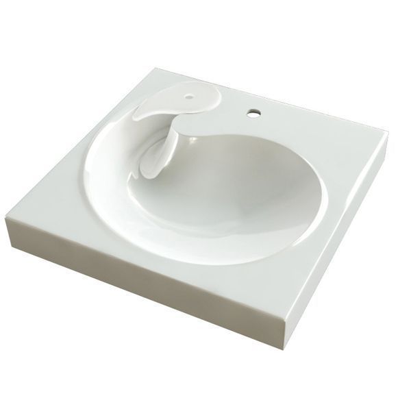 Раковина Elmar R-05D001-01 60x60 сигнально-белый с сифоном