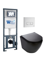 Комплект инсталляции с унитазом Weltwasser MARBERG 410 + MERZBACH 043 MT-BL + MAR 410 SE GL-WT