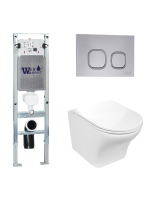 Унитаз с инсталляцией WeltWasser AMBERG 350 ST + ODENBACH 004 GL-WT + AMBERG RD-CR