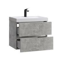 Тумба под умывальник Belux Бостон подвесная 60-02 Бетон Чикаго светло-серый