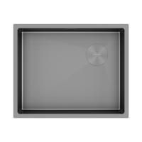 Мойка Paulmark NEXT-SKEW 54 UNI PM885444-MG 440х540х200 мм, нержавеющая сталь, матовый серый