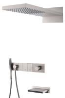 Душевой комплект Boheme Zodiac 132-2-NB С ВНУТРЕННЕЙ ЧАСТЬЮ, nikel brush