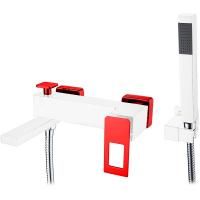 Смеситель для ванны Boheme Q 143-WR Белый Красный