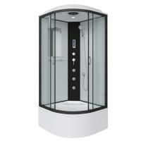 Душевая кабина Niagara Classic NG-6709-14F (100х100х215) высокий поддон(45см),черный,стекло прозрачное