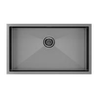 Мойка Paulmark GERBERG 74 UNI PM257444-GM 440х740х200 мм, нержавеющая сталь, вороненая сталь